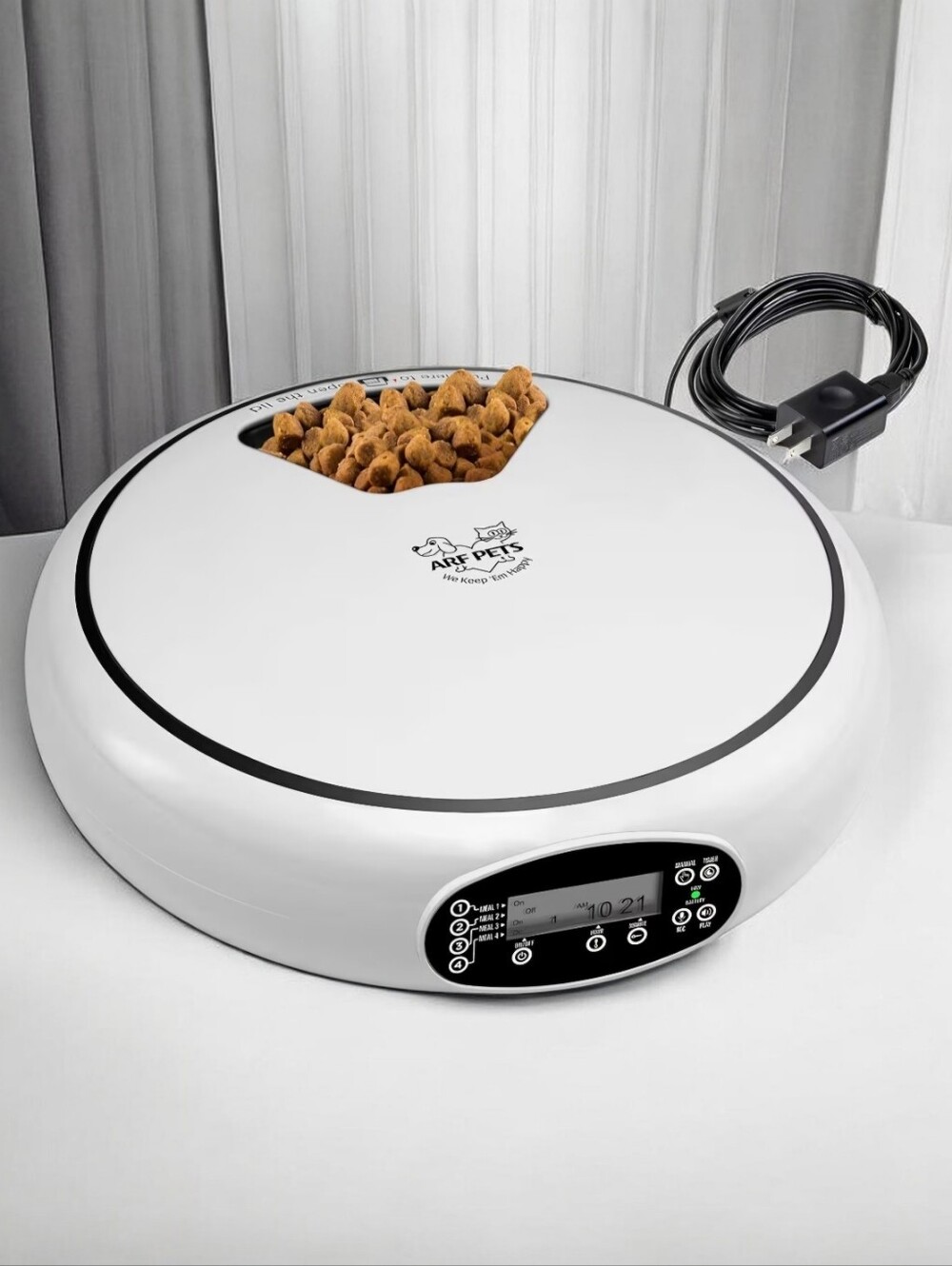 NEW Arf Pets Automatic Pet Feeder, 5 Meal Food Dispenser for Dogs,Cats